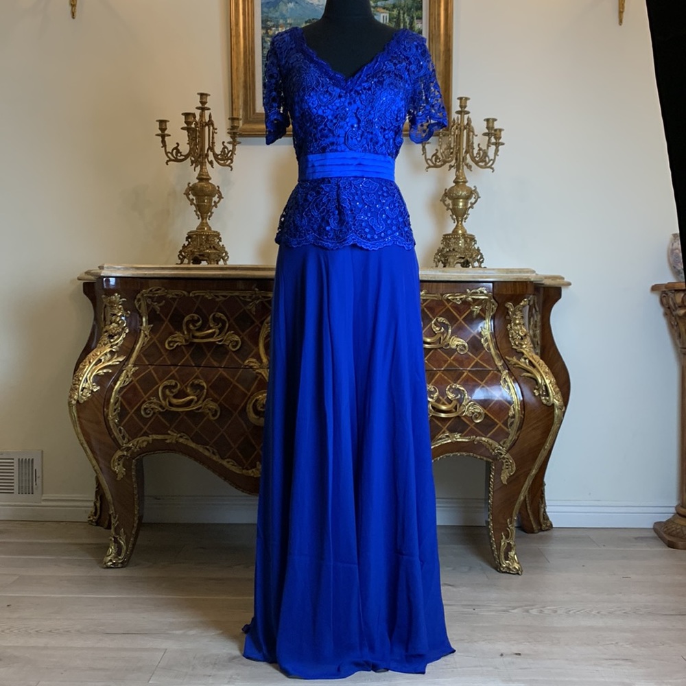 Women’s formal embroidery mother of bride evening dress